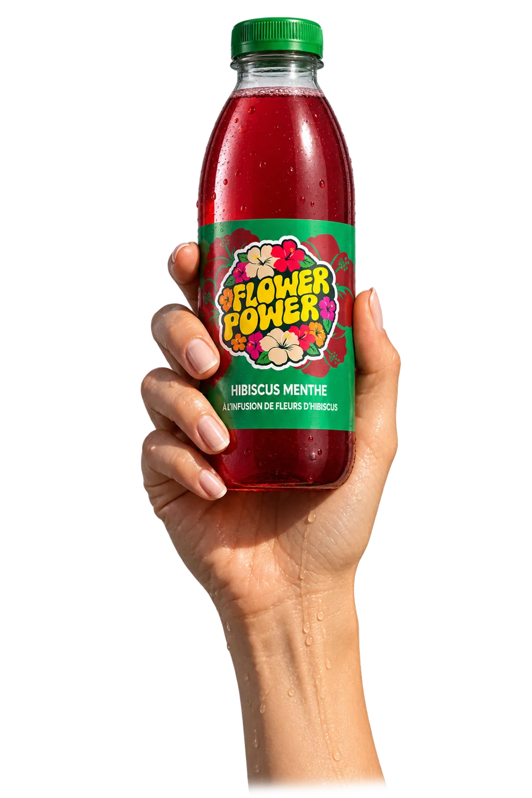 Ouverture d'une bouteille Hibiscus Menthe